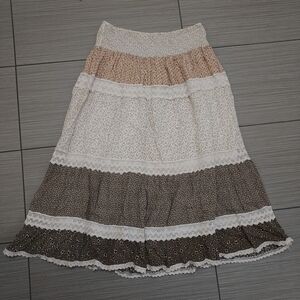 Anthro floral prairie skirt